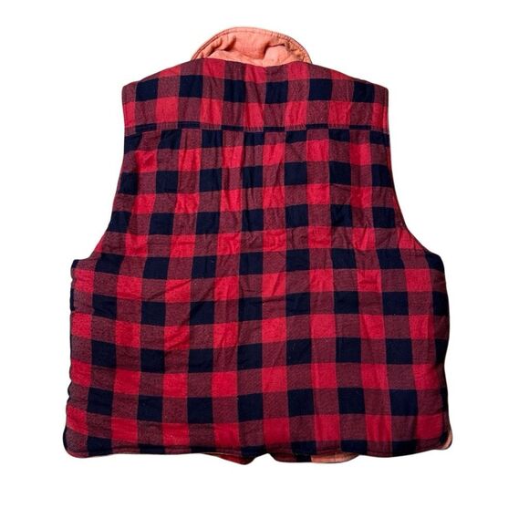 American Vintage 80s Sierra Pacific Plaid Quilted Insulated Hunting Vest Medium - Picture 4 of 6